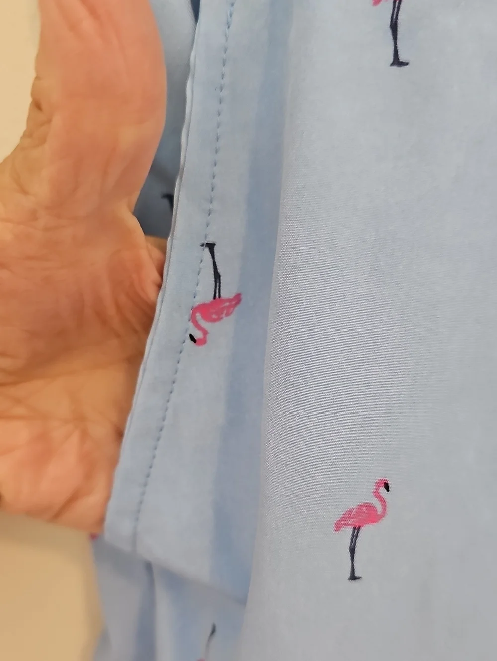 Light Blue Flamingo Print Men’s Shorts Coconut Connection Size XL